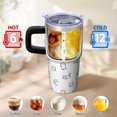 thumbnail image 6 of Cat 20oz Stainless Steel Tumbler with Handle and Straw – Insulated Travel Cup with Sliding Lid, 360° Full Wrap Printed Mug for Home, Outdoor & Sports Use, Kitty, 6 of 6