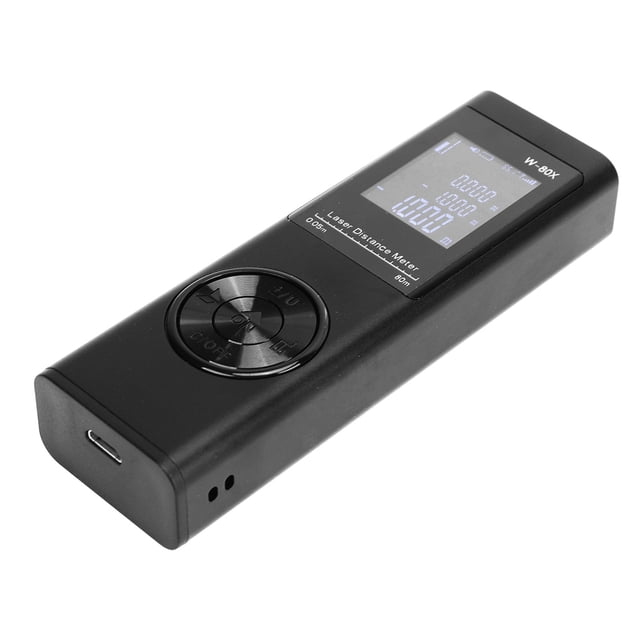 Medidor de distancia láser, medidor de distancia láser de 80 metros, pantalla retroiluminada, medidor de distancia láser de bolsillo, herramienta de medición láser, funcionalidad versátil