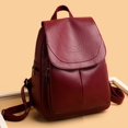thumbnail image 4 of Women Backpack High Quality Soft Leather Female Vintage Bag School Bags Travel Bagpack Ladies Large Capacity Bookbag Rucksack, 4 of 5