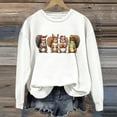 thumbnail image 5 of Fiaer Christmas Sweatshirts for Women Squirrel Christmas Pullover Xmas No Hooded Hoodie Cute Graphic Long Sleeve Plus Size Tops White XL, 5 of 6