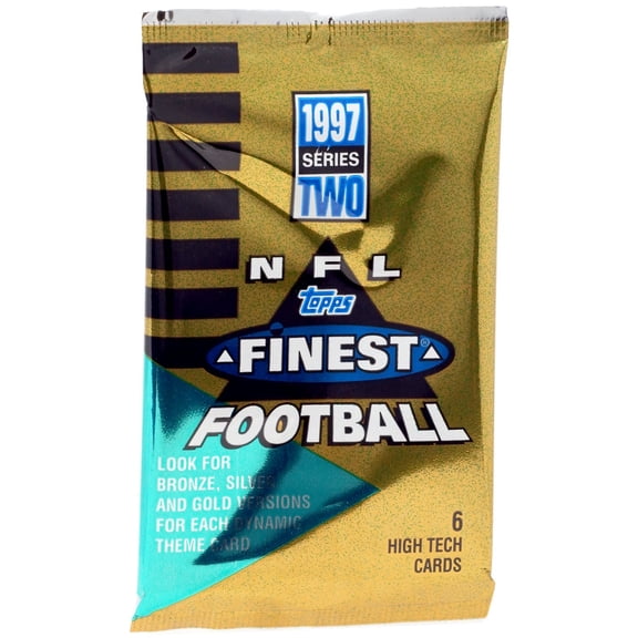 NFL 1997 Finest Football Series 2 Trading Card HOBBY Pack (6 Cards)