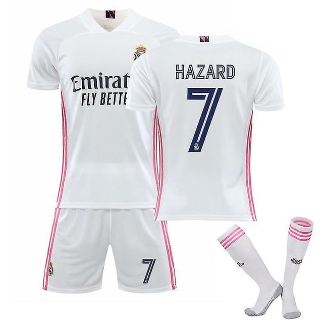 Kits de fútbol para niños, camiseta de fútbol, camiseta de entrenamiento, traje 21/22-20 21 Hazard 7-Kids 18 (100-110CM) BmatwkZeng Bmatwk Jersey