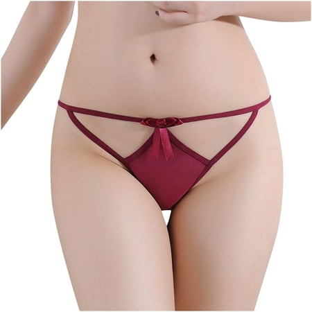 

QIPOPIQ Lingerie for Women Clearance Women s Sexy Lingerie Lace Open Thong Panties G-Pants Lingerie Pajamas Lace Ladies Thong Underwear