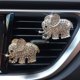 thumbnail image 3 of Accesorios de coche para mujer, ambientador de cristal para coche, elegante decoración interior para coche con almohadillas de repuesto, 100 % hecho a mano, fácil de limpiar, elefante plateado oso de fresa Electrónica, 3 of 5