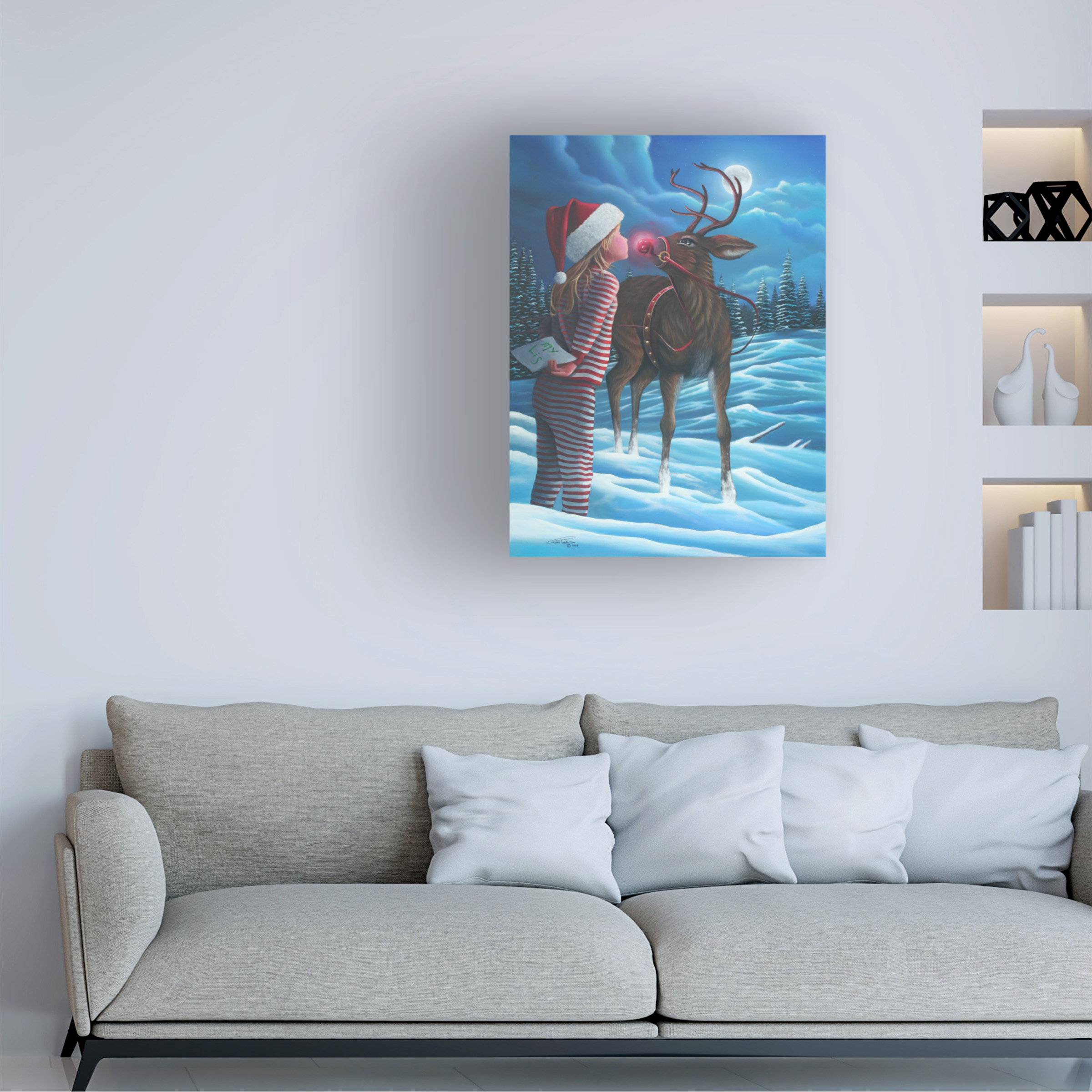 Trademark Fine Art 'Rudolph Kiss' Canvas Art by Geno Peoples