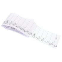 HAMPPLIES 1 Roll White Polyester Cotton Rectangular Iron-on Writeable Waterproof Name Labels for Clothes