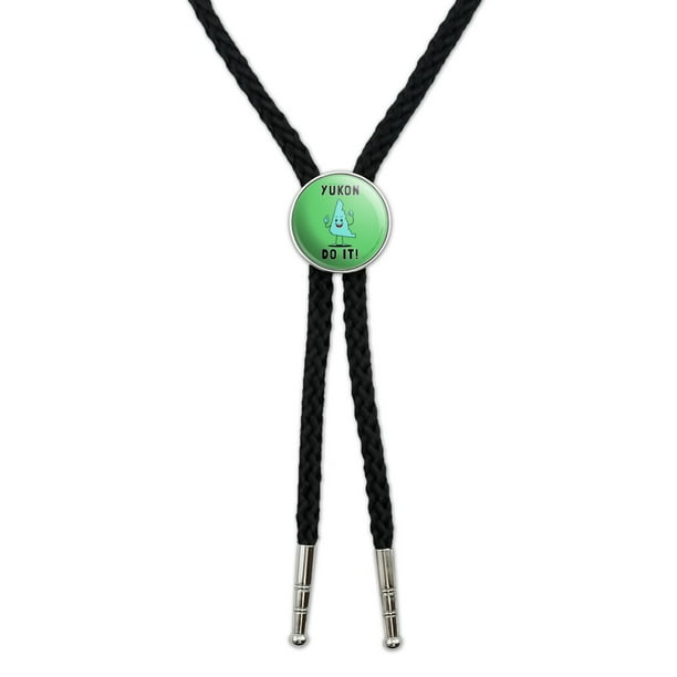 Yukon Do It You Can Canada Funny Humor Western Southwest Cowboy Necktie Bow Bolo Tie Yukon Do It You Can Canada Funny Humor Western Southwest Cowboy Necktie Bow Bolo Tie