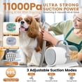 thumbnail image 3 of "Dog Grooming Vacuum and Kit, Clipper Nail Trimmer Grinder, 2.5L Dust Cup 7 Grooming Tools 11000Pa Pet Vacuum for Shedding Grooming, Dog Hair Vacuum, Home Cleaning, PG50 Plus ", 3 of 6