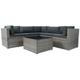 thumbnail image 5 of Outdoor Patio Furniture Set, 6 Pieces Outdoor Furniture All Weather Patio Sectional Sofa PE Wicker Modular Conversation Sets with Coffee Table, 5 of 15