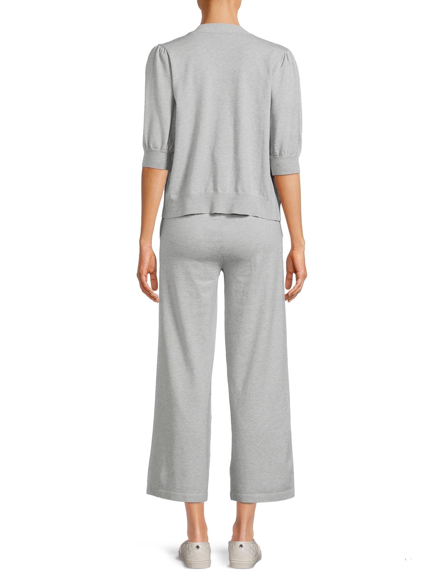 Time and Tru Women's Cardigan Sweater and Pants Set, 2-Piece