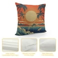 thumbnail image 4 of Nawypu  Seascape Pillowcase Dolphins Surf Ocean Fish Nature Sea Wave Sun Curve Jump Vintage Tree Throw Pillow Cover  Cushion Decorative for Living Room Outdoor, 4 of 5