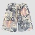 thumbnail image 2 of Cargo Shorts for Men Casual Denim Pockets Plus Size Walkshorts Cargo Bermuda Breathable Wear Resistant Pink Short Pants Sizes XL, 2 of 5