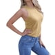 thumbnail image 1 of Playeras,Blusas y Tops,Ropa para Mujer Camisetas Sin Mangas Para Adolescentes Mujeres entrenamiento elegante sexy o cuello sin mangas sólido transpirable tops camisa (Khaki, XL), 1 of 7