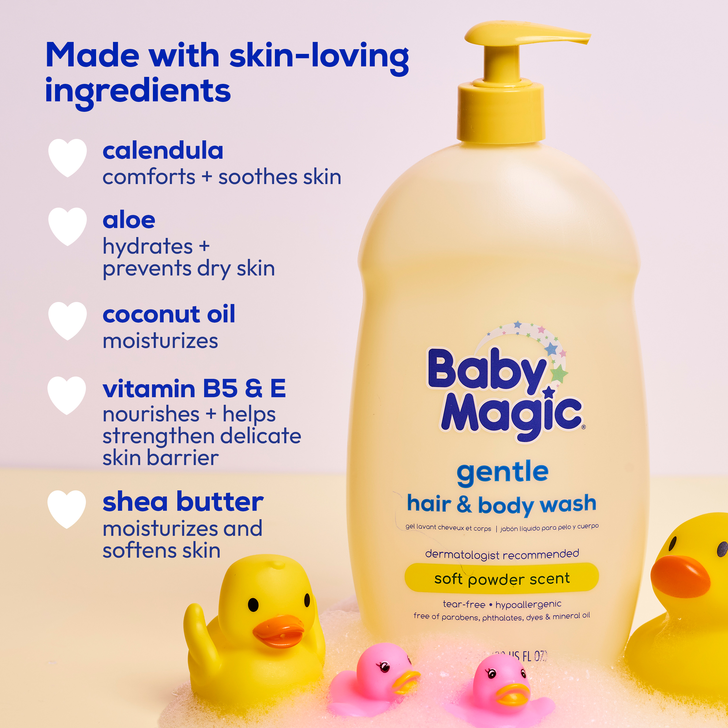Baby Magic Tear-Free Gentle Hair and Body Wash, Soft Powder Scent, Hypoallergenic, 30 oz - image 4 of 7