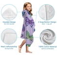thumbnail image 7 of Purple Butterfly Colorful Pattern Hooded Bath Towel，50"x30" for Ages 3 To 12 Kids, Quick Dry Lightweight Soft Microfiber Hood Beach Towel Cover Up for Kids, 7 of 7