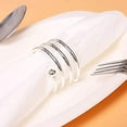 thumbnail image 5 of Napkin Rings, 12 Piece Metal Napkin Rings for Wedding Dinner Birthday Table Decoration （Silver）, 5 of 5