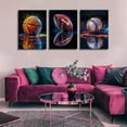 thumbnail image 3 of Graffiti Sports Canvas Wall Hieng Boys Room Rustic Football Baseball Rugby Wall Decor Picture American Football Painting Posters Prints for Nursery Playroom Living Bedroom Decoration, 3 of 6