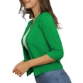 thumbnail image 2 of a.Jesdani Womens Cropped Cardigans Sweaters 3/4 Sleeve Open Front Short Shrugs S-XXL, 2 of 8
