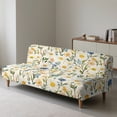 thumbnail image 3 of ZIATUBLES Daisy Armless Futon Sofa Cover, Stretch Elastic Couch Slipcover Dustproof Furniture Protector Machine Washable Sofa Bed Cover for Living Room Bedroom, 3 of 9