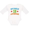 thumbnail image 3 of Inktastic My Uncle Is Awesome Boys or Girls Long Sleeve Baby Bodysuit, 3 of 5