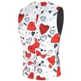 thumbnail image 4 of YAYUBA Mens Suit Vest Paisley Floral Victorian Vests Valentines Day Casual 3D Digital Heart Shaped Print V Neck Sleeveless Coat Suit Vest Top, 4 of 9
