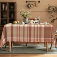 thumbnail image 2 of Orange Checkered Tablecloth for Rectangle Tables,Linen Table Cloth,Table Cover for Dining Kitchen Decor Party,54x78, 2 of 5