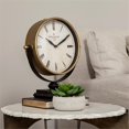 thumbnail image 4 of Maklaine Traditional Metal Half-Moon Base Table Clock in Gold, 4 of 9