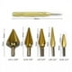 thumbnail image 5 of Broca Escalonada Conica Acero Rapido Kit Taladro 5uds+punzon, 5 of 6