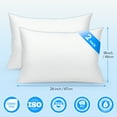 thumbnail image 5 of FAPO Goose Feather Down Pillows, Gusseted Bed Pillows Queen Size Set of 2, Luxury Hotel Collection Fluffy Pillows 100% Cotton Cover, 5 of 9