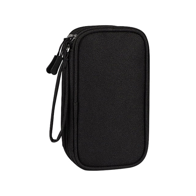 Bolsa de almacenamiento para banco de energía, estuche multiusos, cierre de cremallera, gran capacidad, malla, organizador de cables.