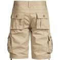 thumbnail image 4 of SDNall Mens Cargo Shorts Work Shorts Mid-Waist Multi-Pocket Casual Sports Shorts (Khaki,Sizes:S-2XL), 4 of 9