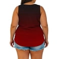 thumbnail image 3 of StSilkitty Plus Size Tank Tops for Womens Gradient Color Loose V Neck Blouses Summer Beach Lightweight Soft Shirts, 3 of 7