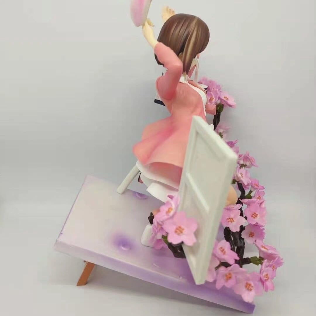 Megumi Kato Figure Kneeling Peach Blossom Megumi Kato Anime Figures 23cm/9.1inch PVC Character Model Decoration Craft Gift