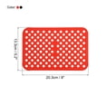 thumbnail image 2 of Reusable Silicone Air Fryer Liners Square Air Fryer Silicone Liners 8x5.2 Inch Black/Red, Pack of 2, 2 of 6