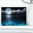 thumbnail image 2 of Designart Romantic Full Moon Over Sea Canvas Wall Art, 2 of 4
