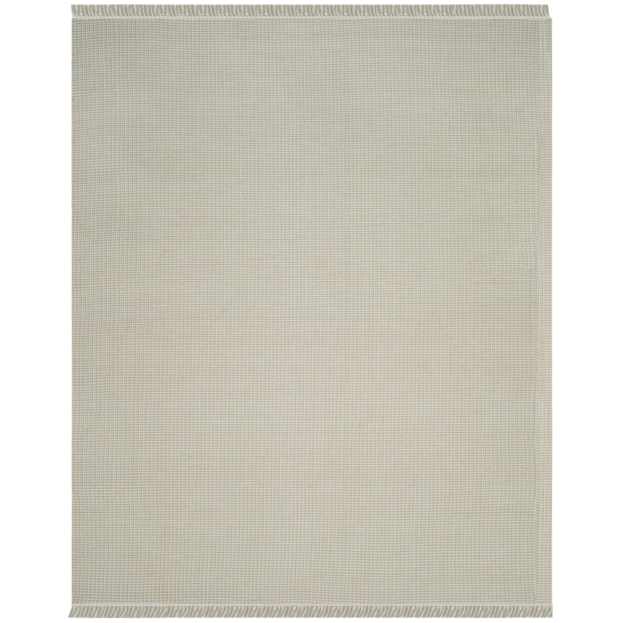SAFAVIEH Montauk Patton Geometric Cotton Area Rug, Ivory/Green, 6' x 6' Square