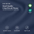 thumbnail image 6 of Bare Home Organic Percale Sheet Set - 100% Organic Cotton - Twin XL, Dark Blue, 6 of 10