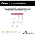 thumbnail image 5 of Champion Sports Vinyl Volleyball Nets, Neon Pink, 32 x 3-Feet, 5 of 6