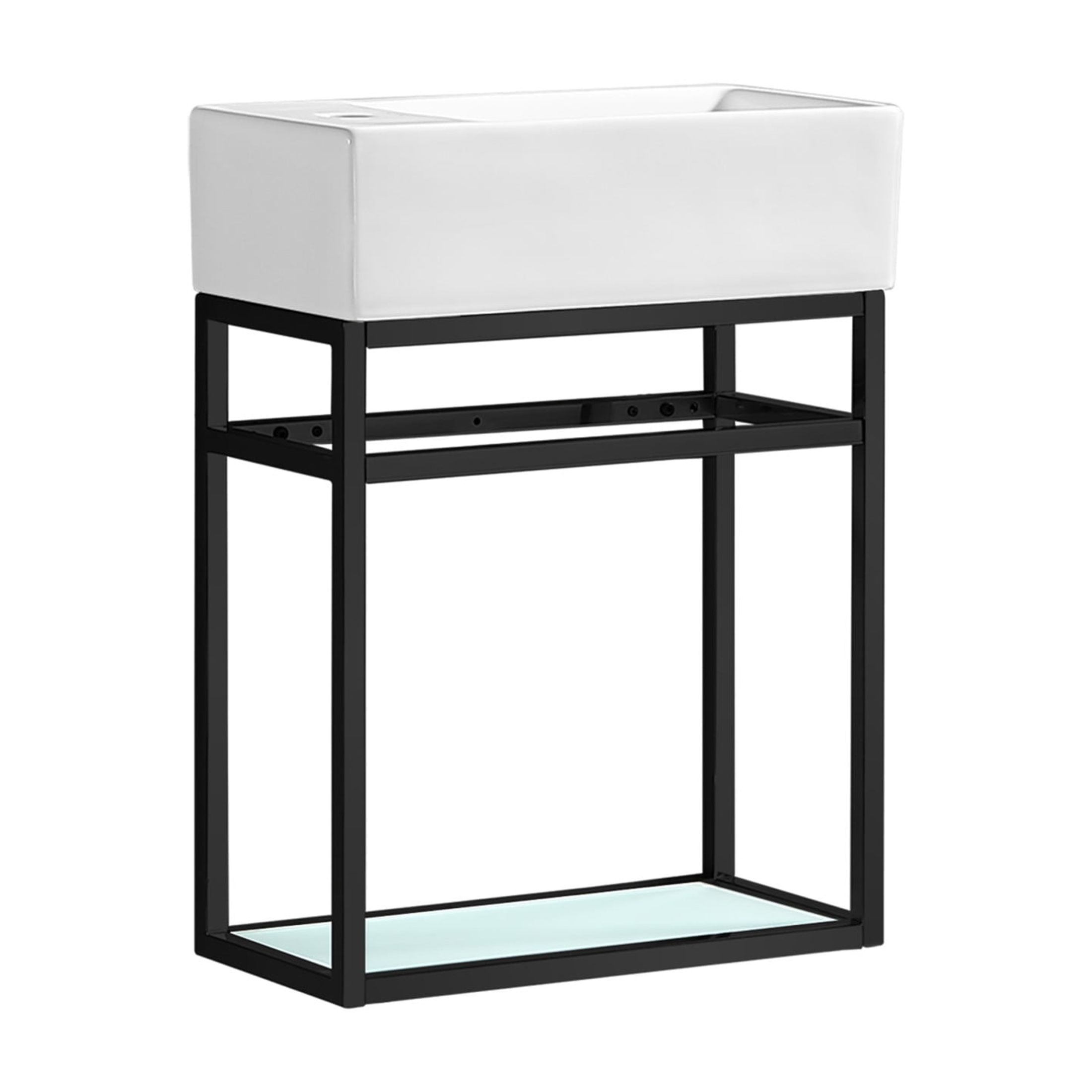 Pierre 19.5 Single, Metal Frame, Open Shelf, Bathroom Vanity