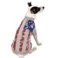 thumbnail image 1 of Zack & Zoey UM5603 14 11 Americas T-Shirt Imprimé Drapeau Chiot S-M Gris, 1 of 2