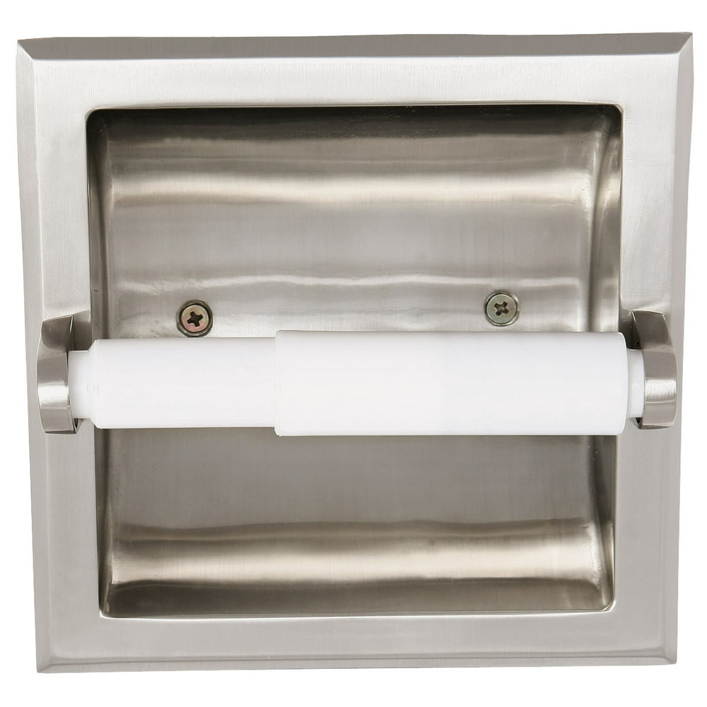 Design House Millbridge Recessed Toilet Paper Holder in Satin Nickel