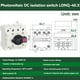 thumbnail image 3 of Interruptor de Aislamiento Solar PV DC 1200 V 32 A Interruptor de Seccionador Giratorio con Manija Solar para Dispositivo Solar B, 3 of 5