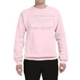 thumbnail image 2 of Wild Bobby Stronger Than Cancer Distressed Breast Cancer Awareness Unisex Crewneck Sweatshirt, Light Pink, 3X-Large, 2 of 6