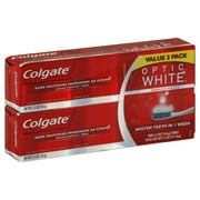 Colgate Optic White Sparkling Mint Toothpaste Value Pack, 5.5 oz, (Pack of 2)