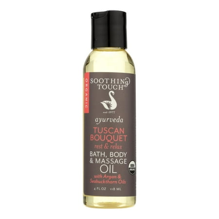 Soothing Touch 1277425 4 oz Bath Body & Massage Oil Ayurveda Tuscan Bouqet - Rest & Relax