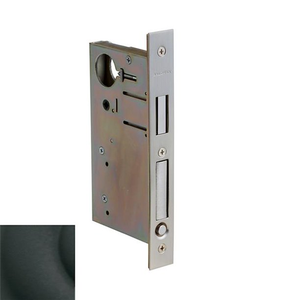 Baldwin 8632190 Pocket Door Lock with Pull, Satin Black
