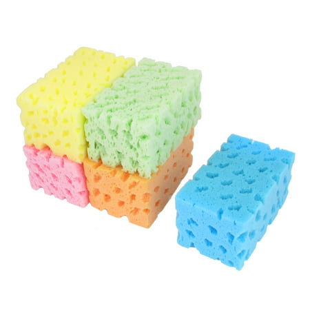 5Pcs Durable Practical Perforated Water Absorbent Car Wash Sponge (Best No Water Car Wash)