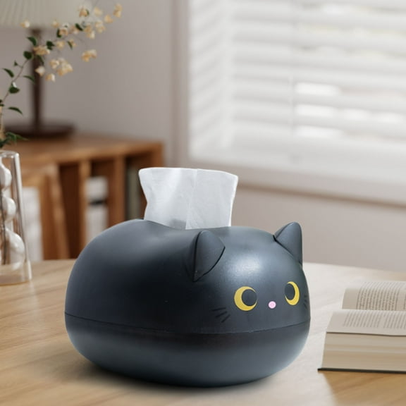 Cat Shaped Paper Dispenser, Eco-Friendly Tissue Box with toothpicks, Adorable Home Organization and Kitchen Countertop Decor, Recyclable and Pet-Safe