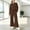 #0074-Coffee, variant on Two Piece Lounge Sets for Women Long Sleeve Round Neck Top Elastic Waist Drawstring Pants with Pockets Casual Comfort