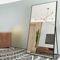 thumbnail image 6 of MAYEERTY 71"x32" Rectangle Oversized Full Length Mirror Aluminum Alloy Framed Floor Mirror with Bracket, Black, 6 of 6
